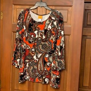 Ruby Rd Paisley Print Top